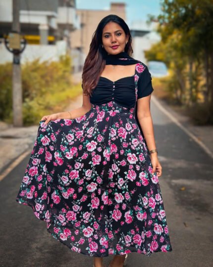 Floral Fox Anarkali🌸