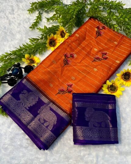 ✨ Peacock Garden Silk Saree ✨