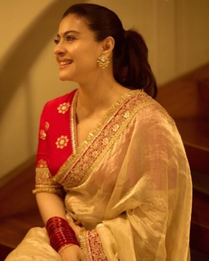 ✨ Crimson Glow Designer Saree ✨